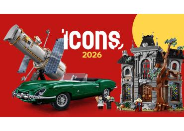 Новинки LEGO Icons 2026: классика автопрома, космос и капля мистики! 11381: Jaguar E-Type