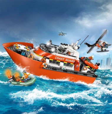 Конструктор LEGO CITY 60504 "Спасательный катер береговой охраны"